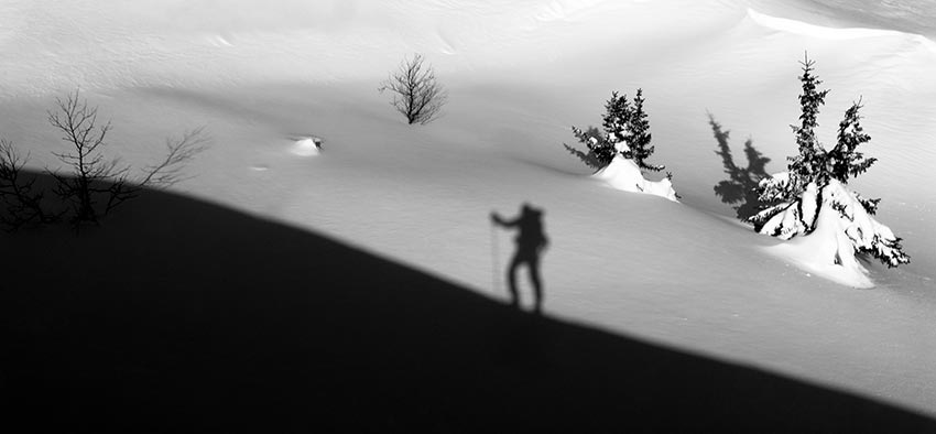 På skitur. Foto.